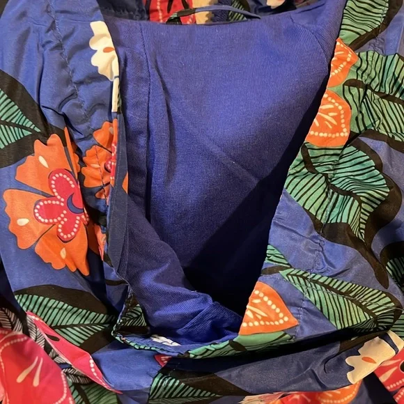 Gymboree classic windbreaker children’s clothespolyester floral print blue nwt